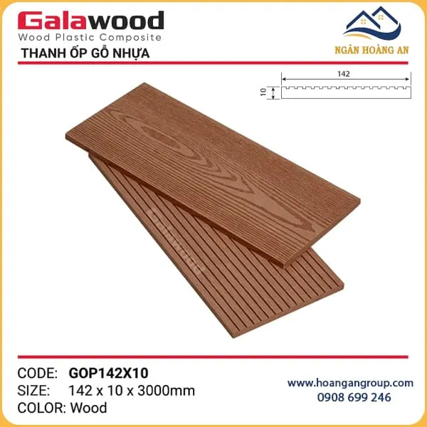 Thanh Đa Năng Gỗ Nhựa Ngoài Trời Galawood GOP142X10